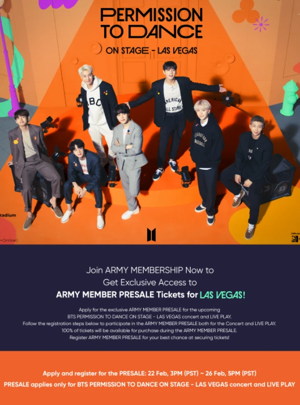 2022 BTS PERMISSION TO DANCE ON STAGE - LAS VEGAS